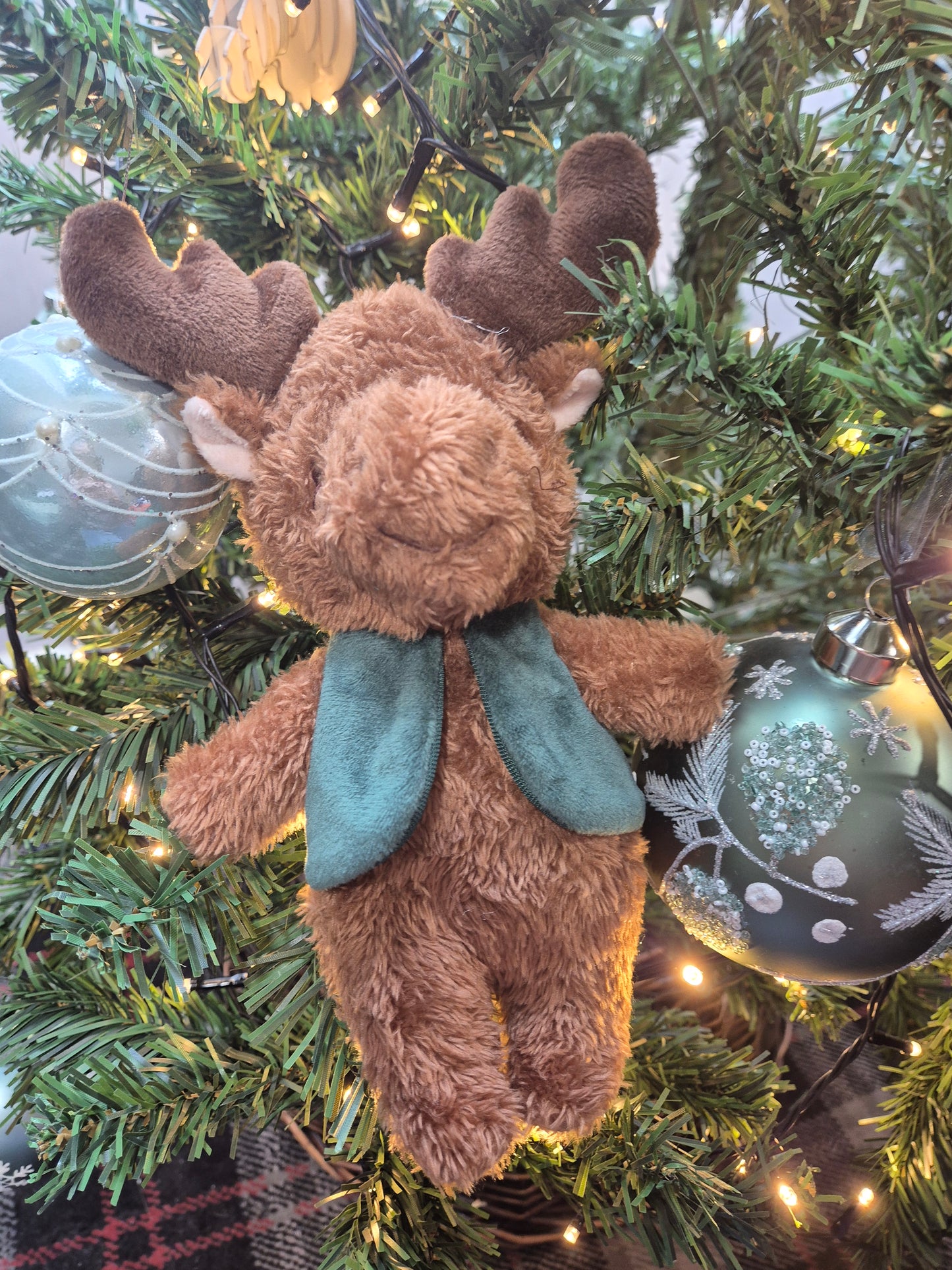 festive moose dog toy!