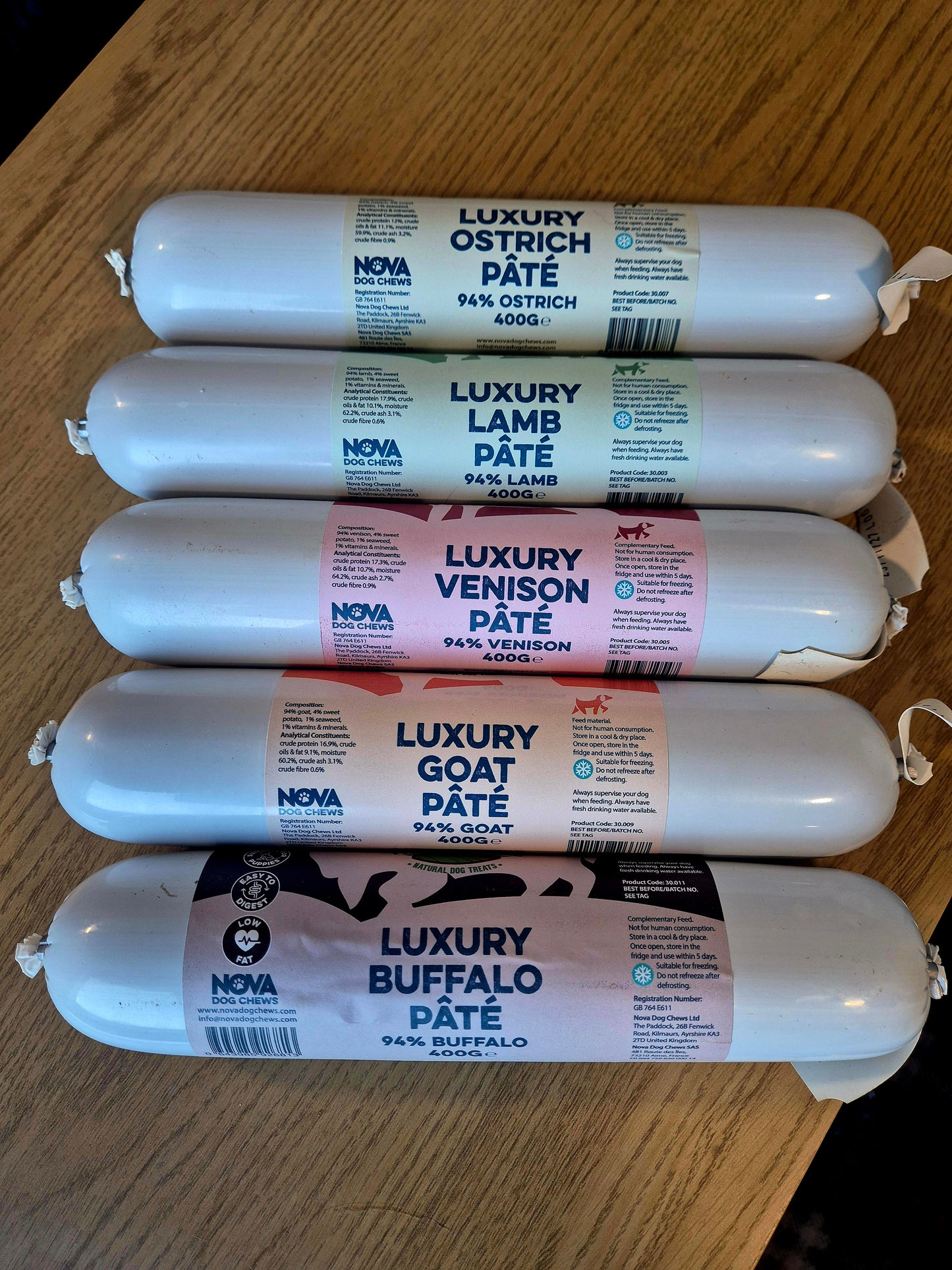 400g Luxury Pate Single protein! (5 flavors)